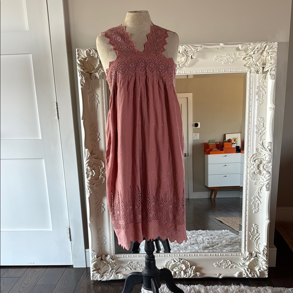 Ulla Johnson Nell Dusty Rose Mini Dress